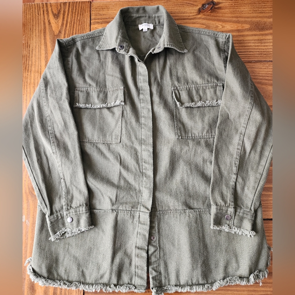 Umgee Khaki Utility Jacket for Women Size L